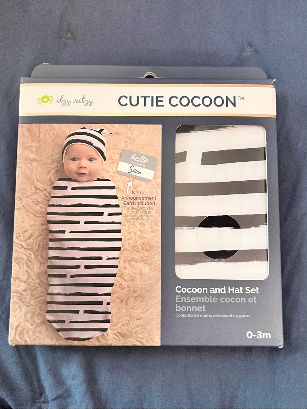 Itsy Ritzy Cutie Cocoon Hat Set 0-3M Dot Dash New
